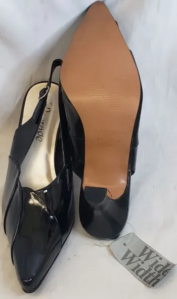 3" Abha -- Women's Sling Back Dress Shoe -- Black Patent