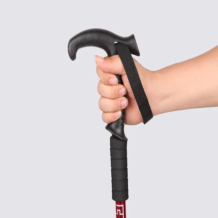 Aotu AT7555 108cm Outdoor Camping Aluminum Alloy T Handle Lock 4 Alpenstock(Red)