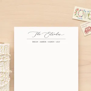 Cozy Family Personalized Notepad