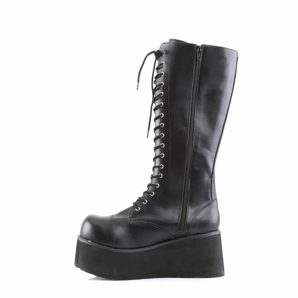 Demonia Knee High Leather Boot Trashville-502