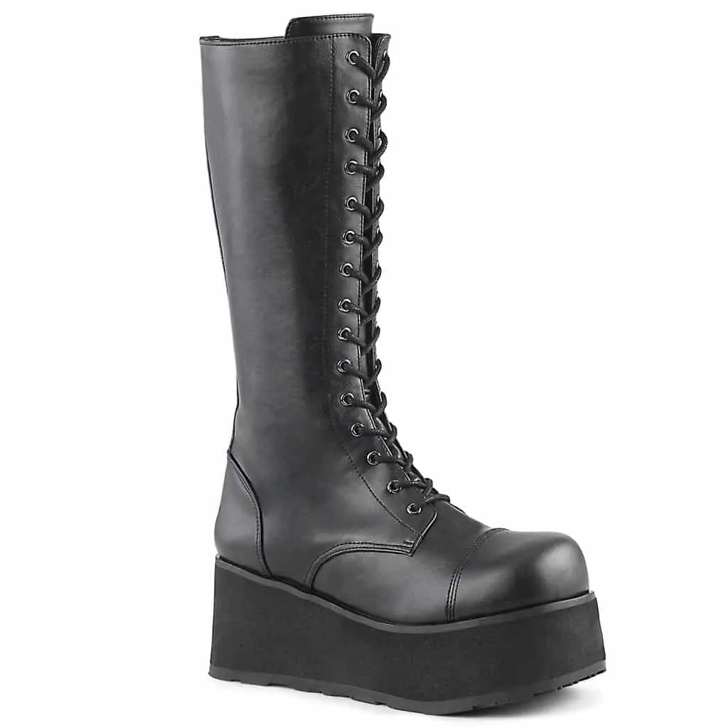 Demonia Knee High Leather Boot Trashville-502