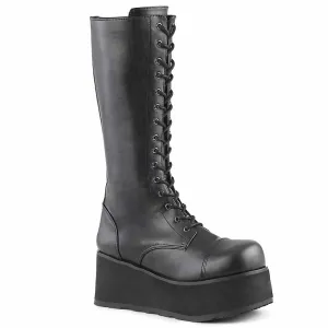 Demonia Knee High Leather Boot Trashville-502