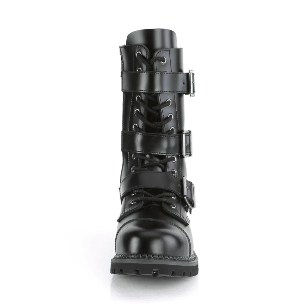 Demonia Steel Toe Combat Boot Riot-12