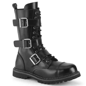 Demonia Steel Toe Combat Boot Riot-12