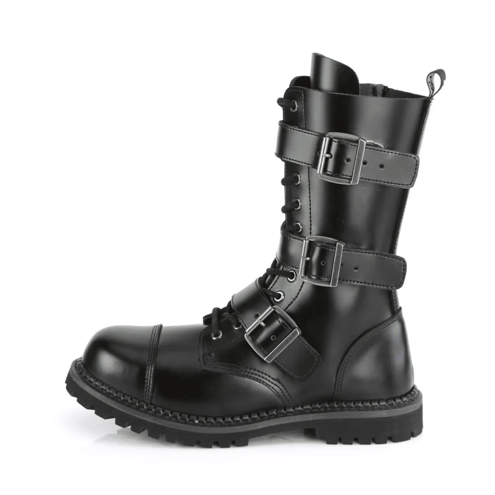 Demonia Steel Toe Combat Boot Riot-12