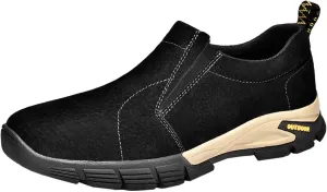 Eliogn Men's Hiking Shoes Comfortable Slip-on Loafers Outdoor Non-Slip Casual Sports Shoes for Men's Cross-Country Hiking Travel Walking Shoes