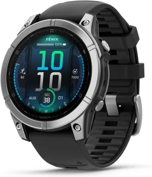 Garmin fēnix E 47mm Multisport GPS Smartwatch - Stainless Steel/Black, 16 Days Battery, Health & Training Features