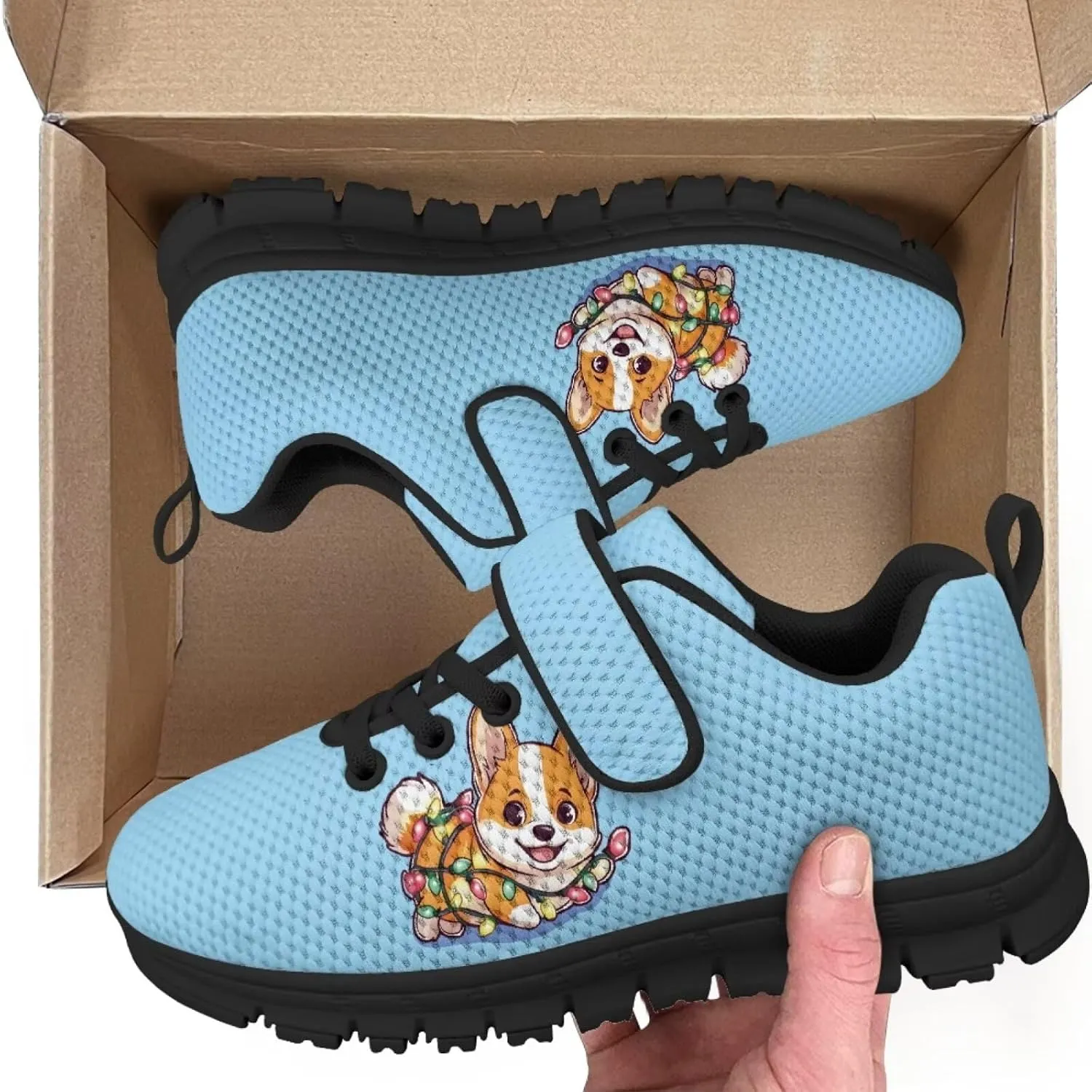 Girls Boys Dog Running Sneakers Lightweight Hiking Tennis Fitness Training Shoes for Little Kid