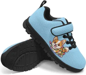 Girls Boys Dog Running Sneakers Lightweight Hiking Tennis Fitness Training Shoes for Little Kid