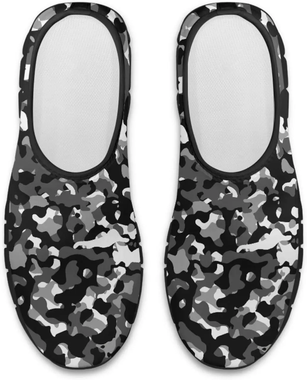Howilath Camo Print Slip on Loafers for Women Anti-Skid Running Sneakers Fashion Trekking Shoes for Travel Camping
