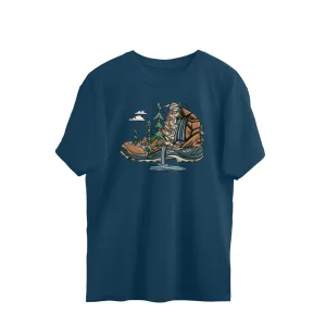 I'D RATHER BE IN HIKING BOOTS - hiking t shirt - Oversized - Life is better in hiking boots
