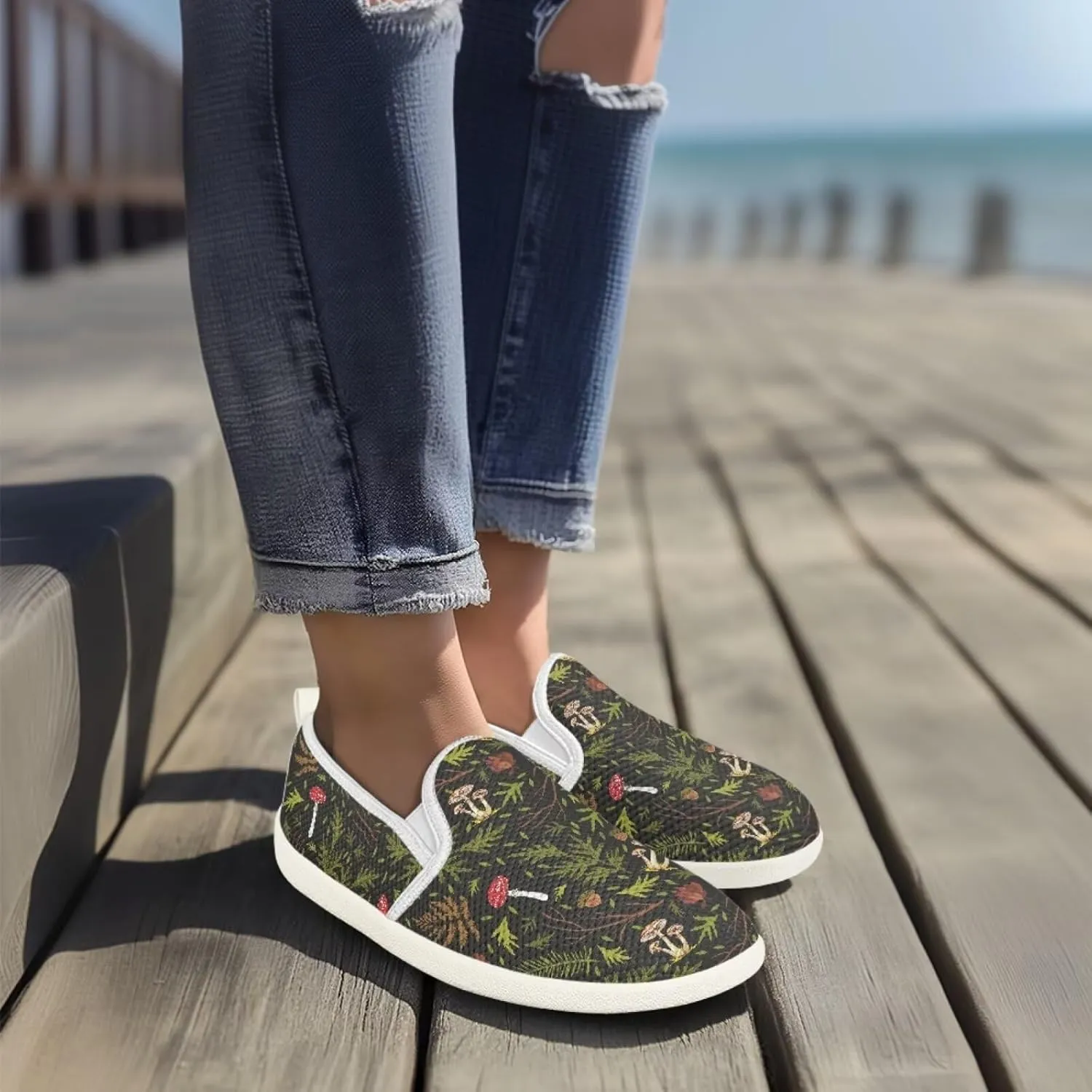 JoyLamoria Happy Puppy Family Walking Shoes Sneakers Unisex Arch Support Walking Shoe PlatformLoafers Cute Sport Shoes