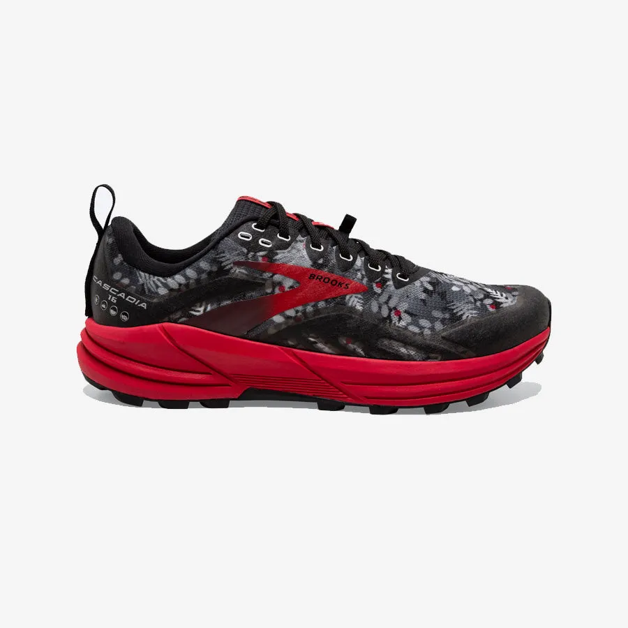 Men's Cascadia 16 (Black/Grey/Red)