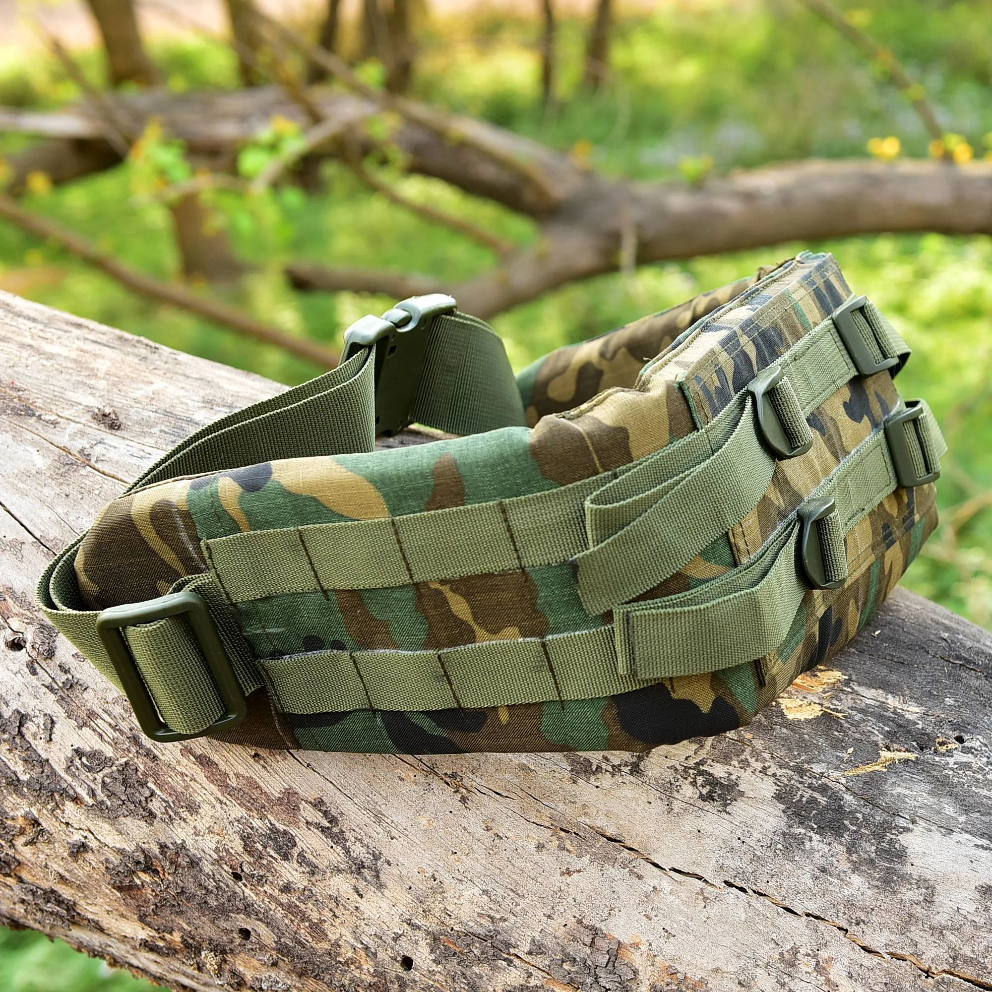 Military Alice Pack Kidney Pad With Double Strap & Waist Belt Carry 220 Lb's BagPack Camping Hiking WoodLand Camo