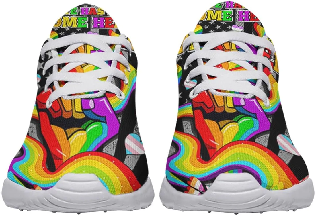 Sonzj-II Hate Has No Home Here LGBT Shoes Women Men Sports Trainers Low Top Anti-Slip Lace Up Trail Sneakers